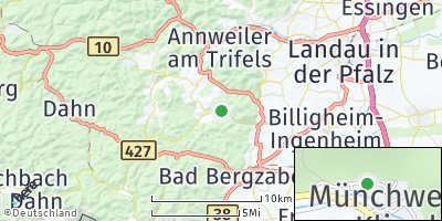 Google Map of Münchweiler am Klingbach