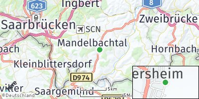 Google Map of Mandelbachtal