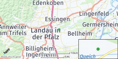 Google Map of Offenbach an der Queich