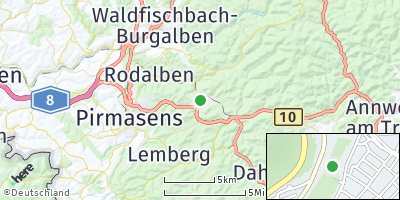 Google Map of Münchweiler an der Rodalb