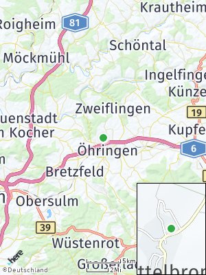 Here Map of Büttelbronn