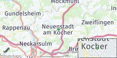 Google Map of Neuenstadt am Kocher