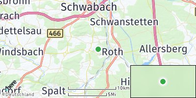 Google Map of Rothaurach bei Nürnberg