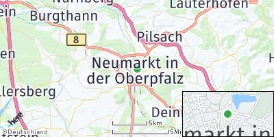Google Map of Neumarkt in der Oberpfalz