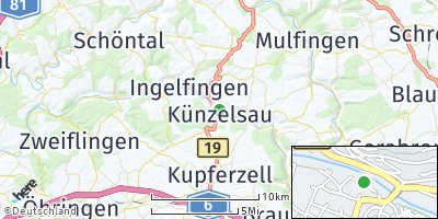 Google Map of Künzelsau
