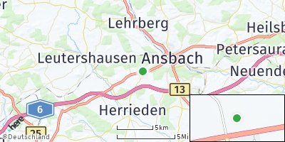Google Map of Elpersdorf bei Ansbach