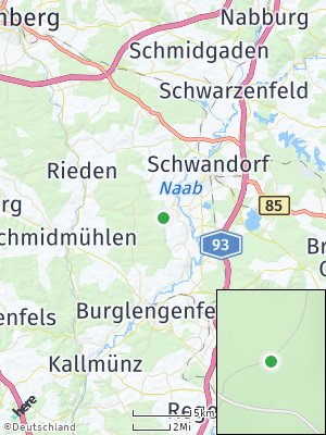 Here Map of Wöllmannsbach an der Naab