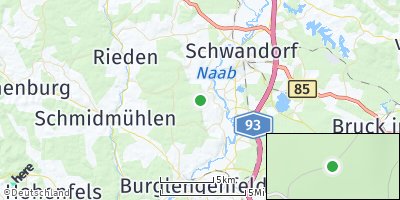 Google Map of Wöllmannsbach an der Naab