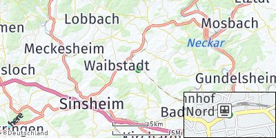 Google Map of Neckarbischofsheim