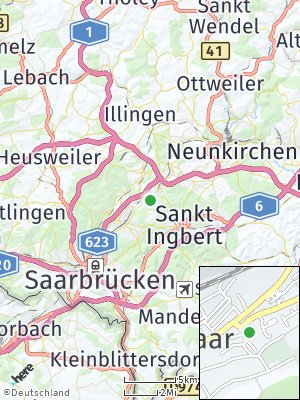 Here Map of Sulzbach / Saar