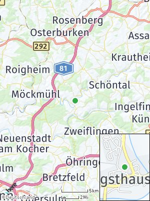 Here Map of Jagsthausen bei Heilbronn
