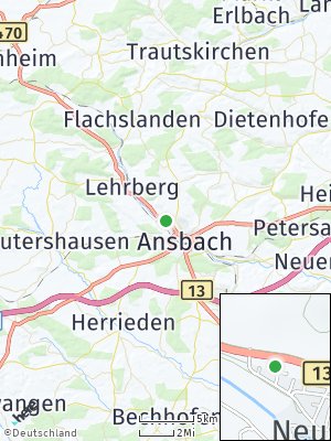 Here Map of Neuses bei Ansbach