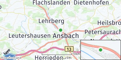 Google Map of Neuses bei Ansbach