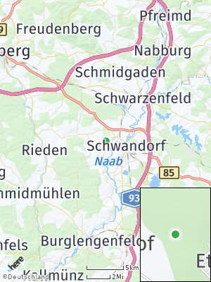 Here Map of Sitzenhof bei Schwandorf