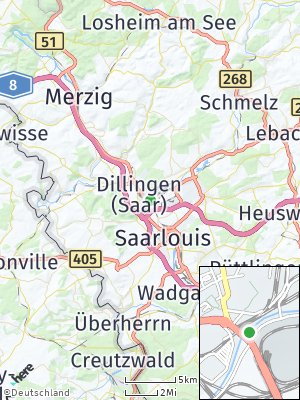 Here Map of Dillingen / Saar