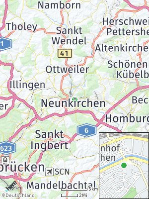 Here Map of Neunkirchen / Saar