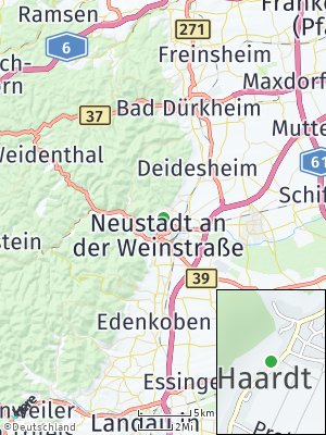 Here Map of Haardt an der Weinstraße