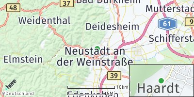 Google Map of Haardt an der Weinstraße