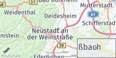 Google Map of Mußbach an der Weinstraße