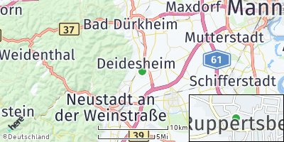 Google Map of Ruppertsberg