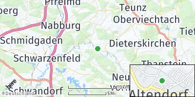 Google Map of Altendorf bei Nabburg