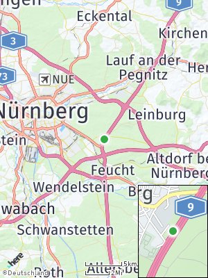 Here Map of Fischbach bei Nürnberg
