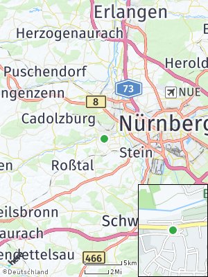 Here Map of Oberasbach bei Nürnberg