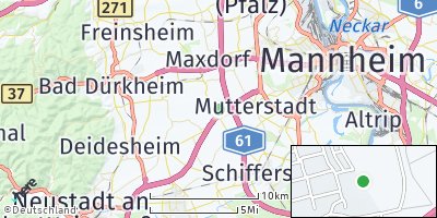 Google Map of Dannstadt-Schauernheim