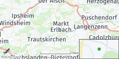 Google Map of Markt Erlbach