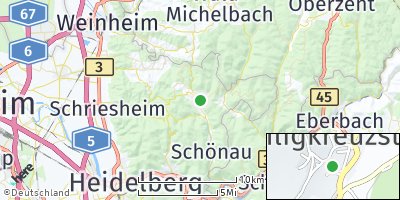 Google Map of Heiligkreuzsteinach