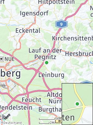 Here Map of Letten an der Pegnitz