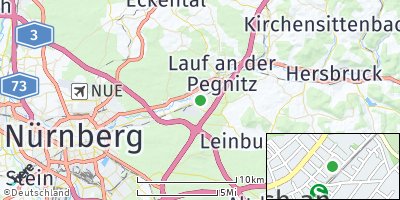 Google Map of Röthenbach an der Pegnitz