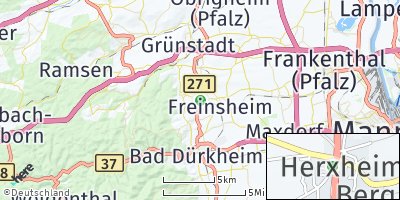 Google Map of Herxheim am Berg