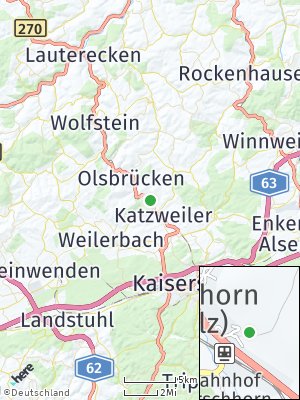 Here Map of Hirschhorn / Pfalz