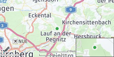 Google Map of Kuhnhof an der Pegnitz