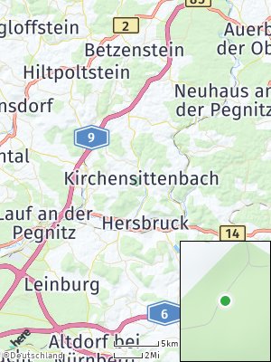 Here Map of Kirchensittenbach