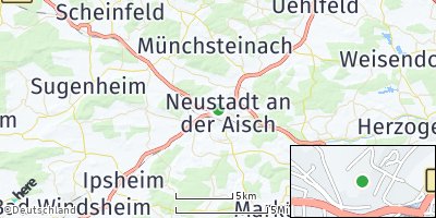 Google Map of Neustadt an der Aisch