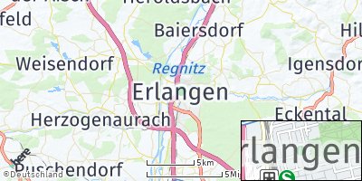 Google Map of Erlangen