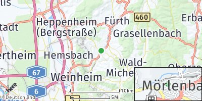 Google Map of Mörlenbach