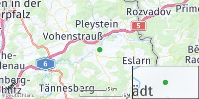 Google Map of Moosbach bei Vohenstrauß