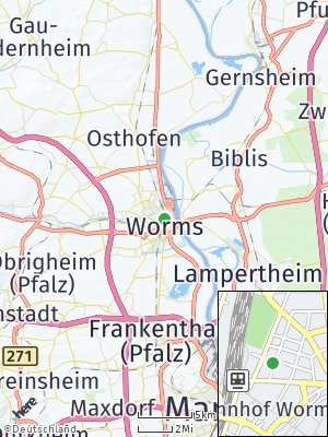 Here Map of Worms