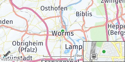 Google Map of Worms