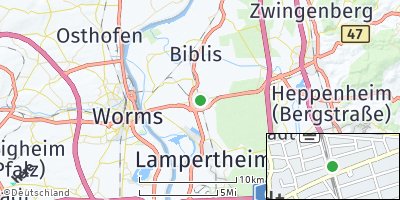 Google Map of Bürstadt