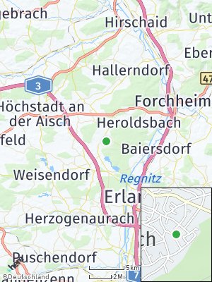 Here Map of Röttenbach bei Forchheim