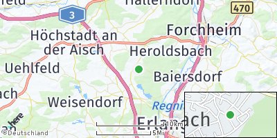 Google Map of Röttenbach bei Forchheim