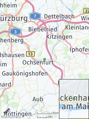 Here Map of Frickenhausen am Main