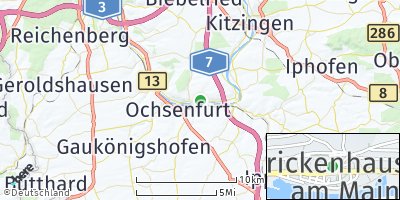 Google Map of Frickenhausen am Main