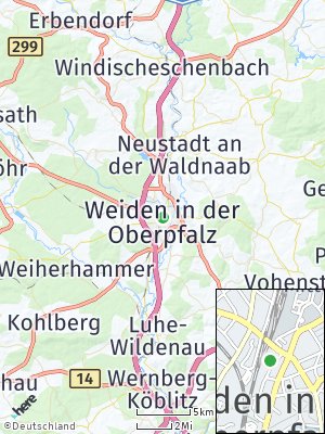 Here Map of Weiden in der Oberpfalz