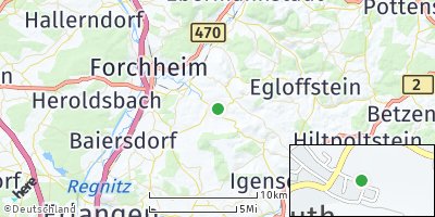 Google Map of Kunreuth bei Forchheim