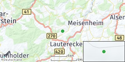 Google Map of Kappeln bei Lauterecken